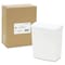 Hospeco 1 gal Rectangular Institutional Plastic Can, White, Top Door, PPC Plastic, 8.75 in 250-201W - alternate 4